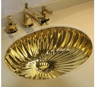 Undercounter. Ceramics. Wash your face. Golden taichung basin