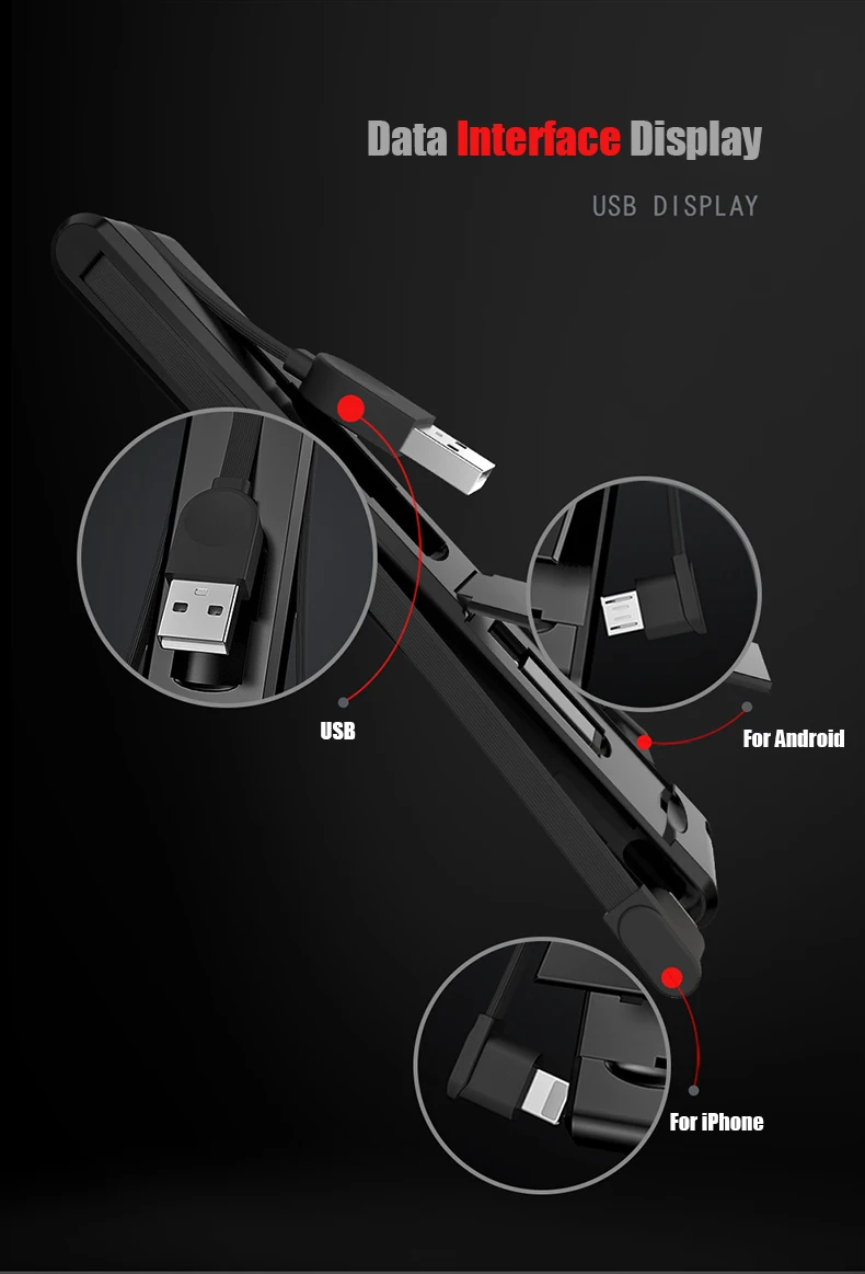 3 в 1 Многофункциональный USB кабель для мобильного телефона Micro usb type C кабель зарядного устройства для iPhone зарядный кабель держатель мобильного телефона