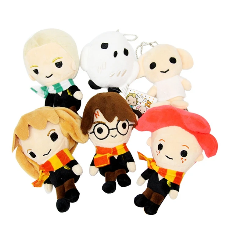 

6pcs/lot Harry Potter Hermione Dobby OWL Ronald Stuffed Plush Doll For Kids Party Gift