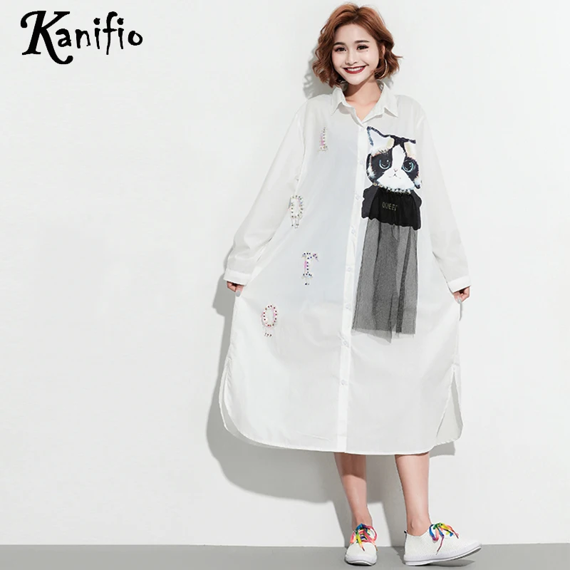 

Kanifio Brand Plus Size Women Sequins Blouse Shirt Fashion Ladies Long Top Tees Shirts Female Casual Loose Tunics Blusas 5XL 4XL
