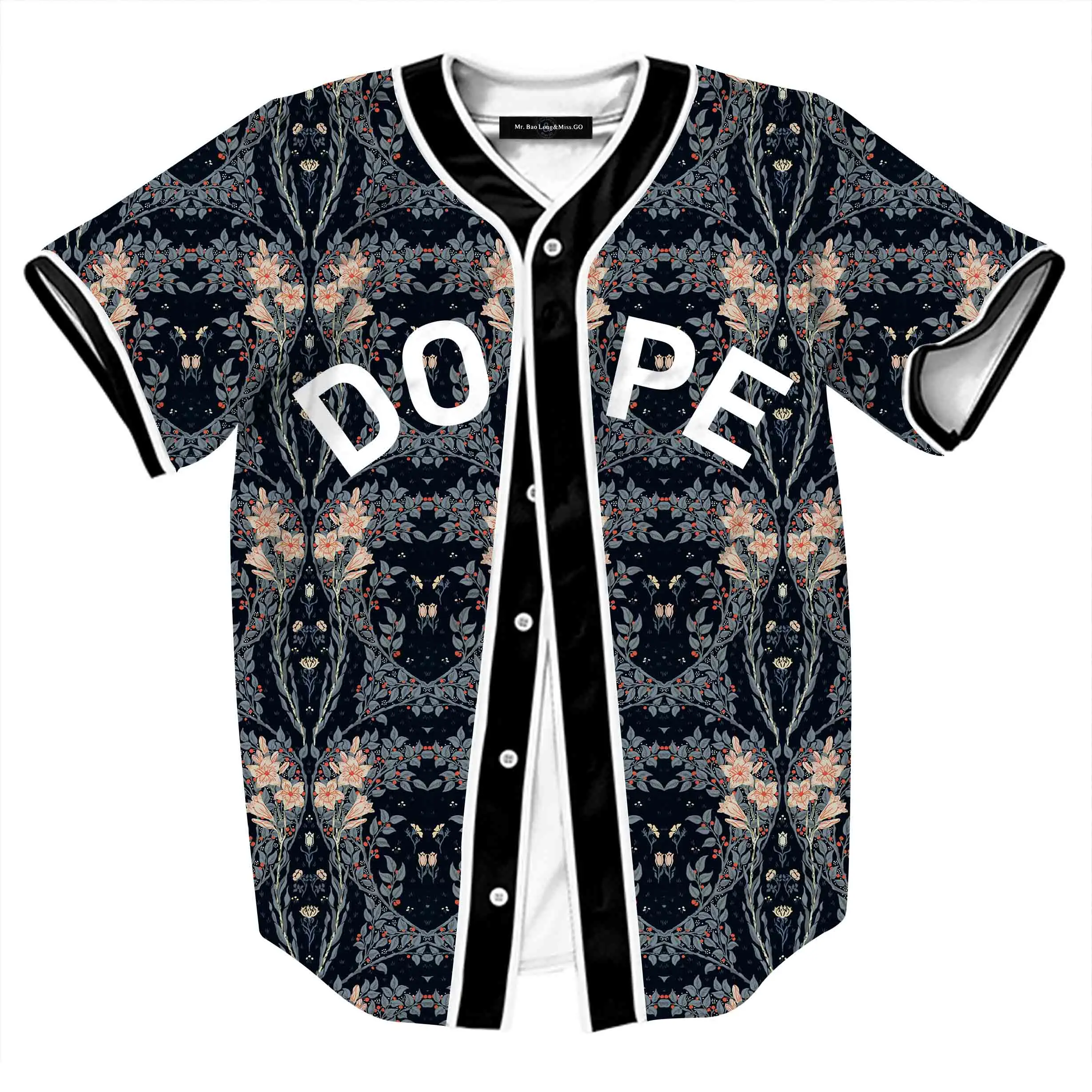 Floral Baseball Jersey 3D Shirt Men/Women Brand Design Mens Baseball