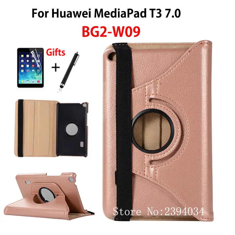 Чехол для huawei MediaPad T3 7 0 BG2 W09 чехол 360 Вращающаяся принципиально планшет Honor Play Pad 2