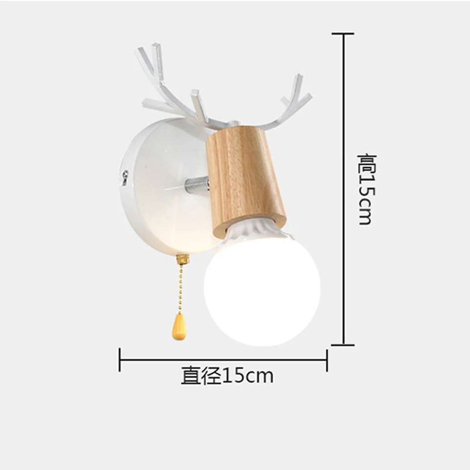 Светодиодный настенный светильник деревянный chian swicth 5 Вт лампа современный Лофт ванная комната спальня гостиная прикроватная лестница креативный Домашний Светильник Настенный ligth