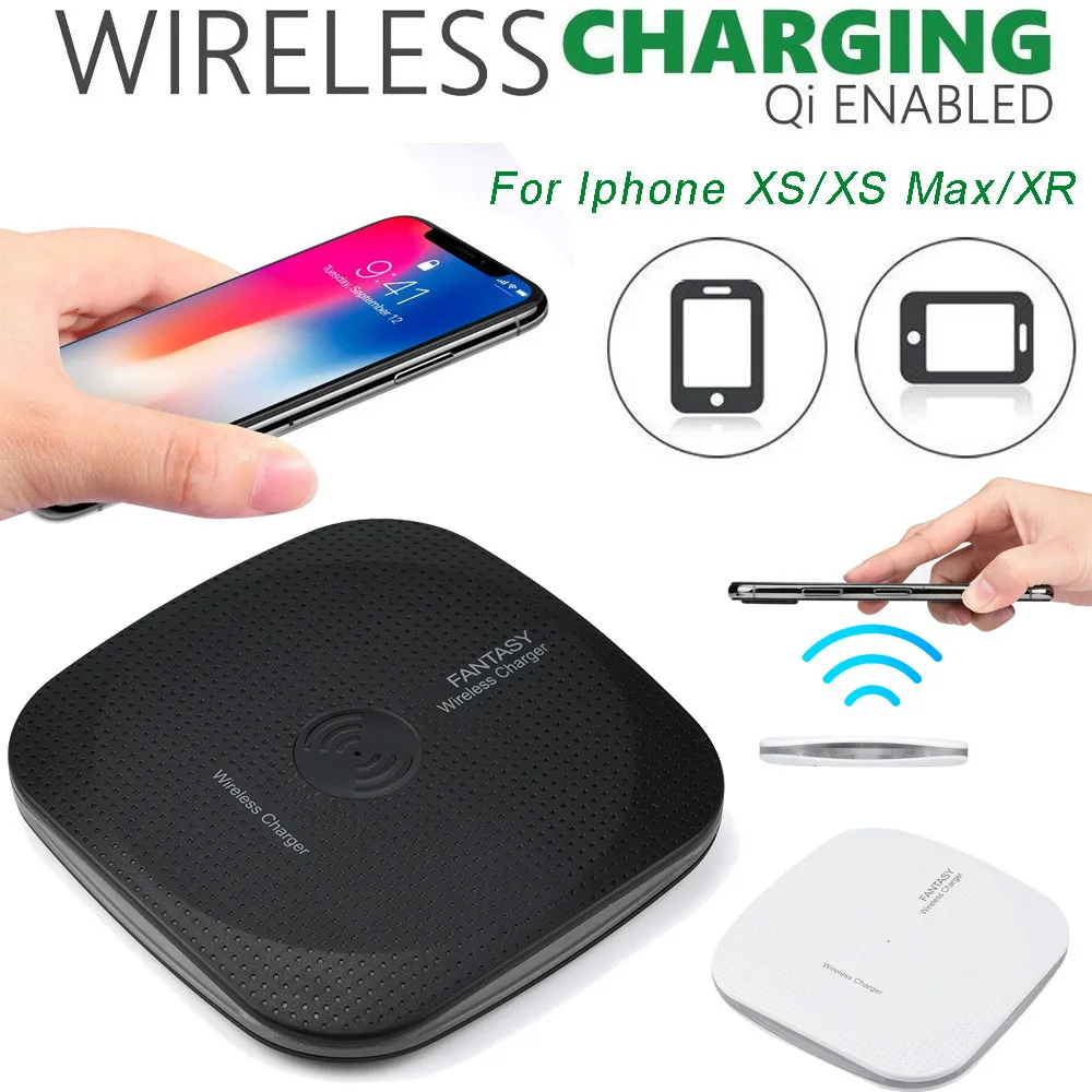 BEHATRD Ultra-thin Mini Qi Wireless Charger Power Charging Pad For Iphone XS/XS Max/XR#Y4 | Мобильные телефоны и