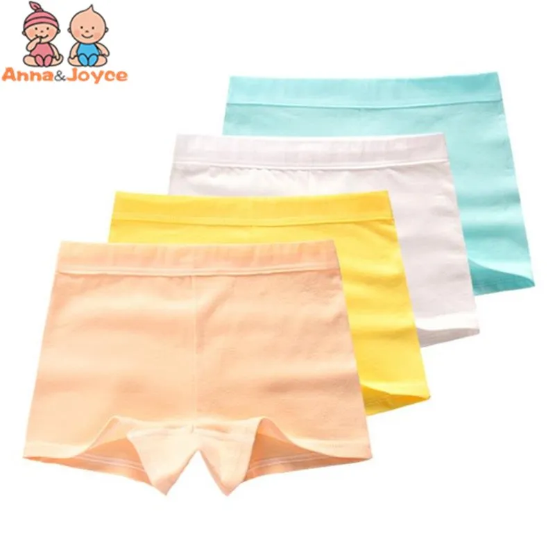 

6pcs/lot Mix Color Girls Boxer Underpants Children's Pure Underwear Girl's Cotton Candy Color Flat Pant Girl's Boxer