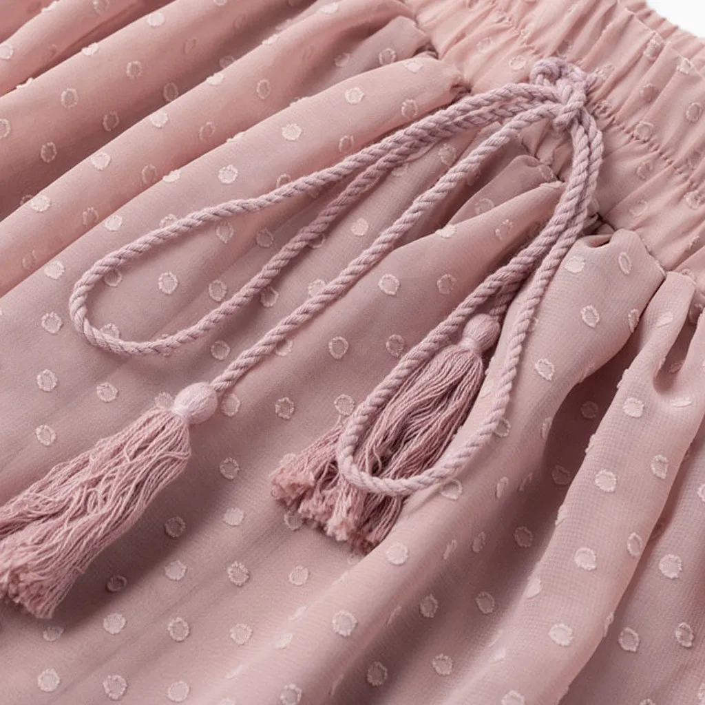Женская мини-юбка трапециевидной формы с завышенной талией, плиссированная Милая пляжная короткая юбка, розовая плиссированная бандажная юбка для женщин