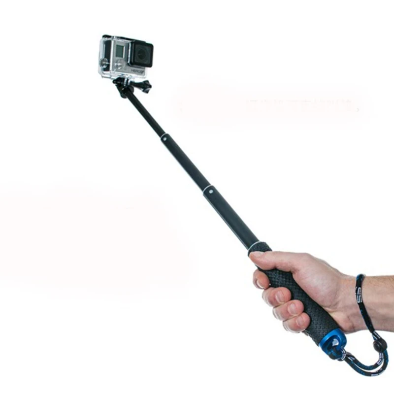 Алюминиевый раздвижной монопод Go Pro телескопический ручной с адаптером для GoPro Hero