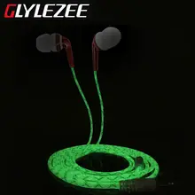 Glylezee G2 Luminous Earphone Earpieces Stereo Bass Headset MP3 Music Headset for Cellphone with Retail Package