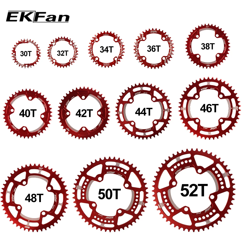 EKFan 104BCD XT круглая форма 30T 32T 34T 36T 38T 40T 42T 44T 46T 48T 50T 52T велосипедная цепь MTB велосипедная цепь