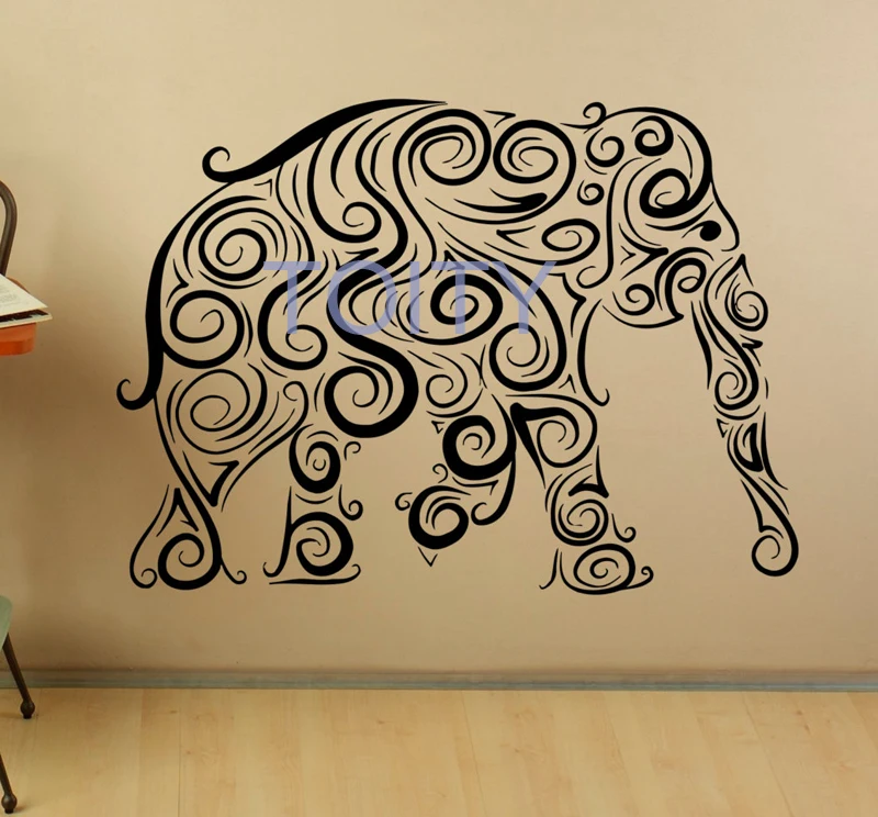 Elephant Wall Decal Vinyl Stickers Big Animal Interior Home Design Wall Art Murals Bedroom Decor