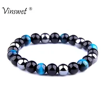 Мужские Женские Браслеты Бусы тигровый глаз натуральный камень браслеты мужские браслеты с подвесками ювелирные изделия ручной работы аксессуары подарок