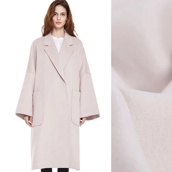 

150CM Wide 850G/M Weight Light Pink Double Faced Thick Wool Woolen Fabric for Autumn and Winter Overcoat Jacket Outwear E487