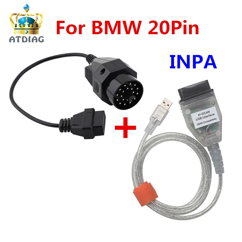 Новое поступление OBD2 кабель для BM-W INPA K+ CAN с FTDI FT232 чип диагностический инструмент Поддержка K-Line протокол