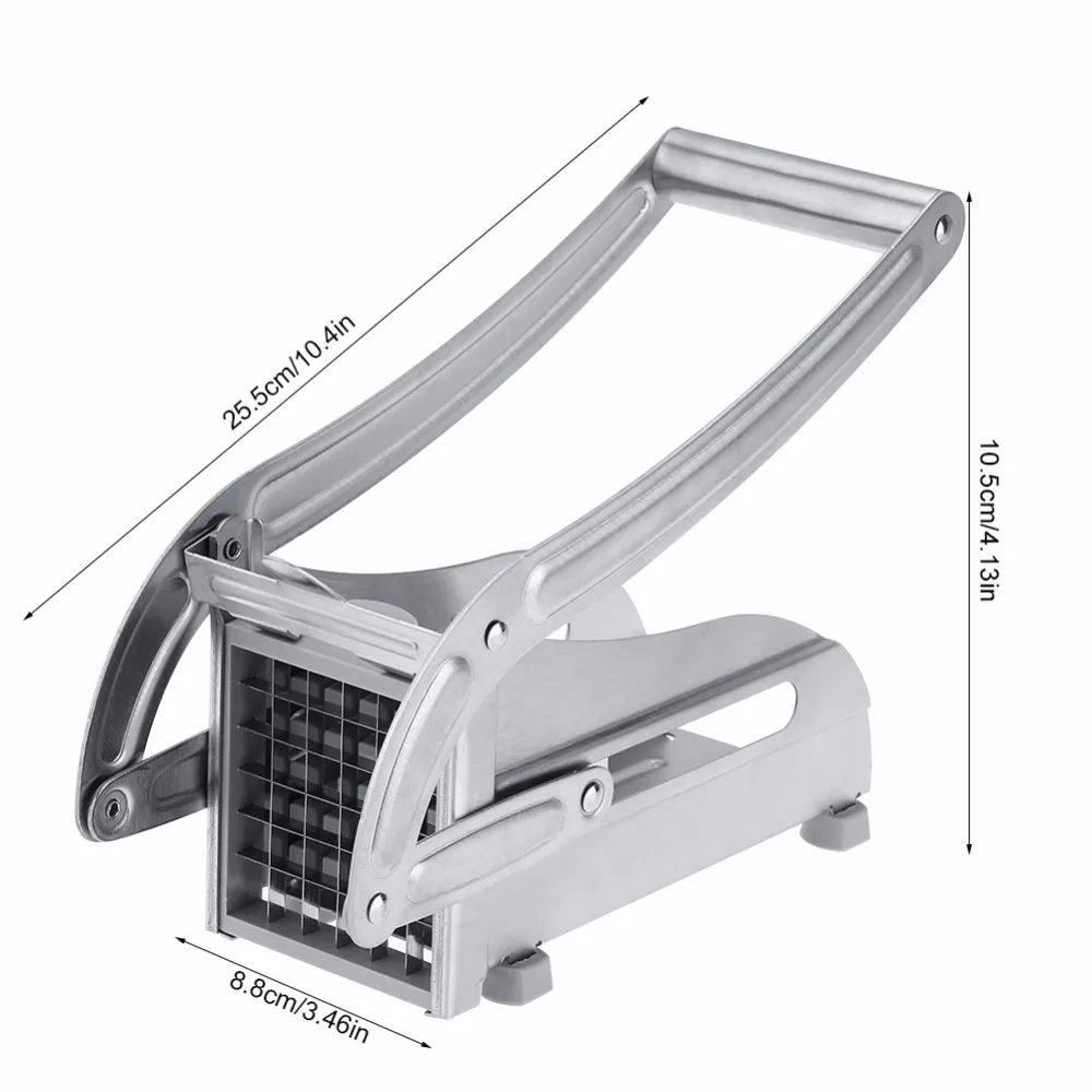 Stainless Steel Home French Fries Potato Chips Strip Slicer Cutter Chopper Chips Machine Making Tool Potato Cut Fries