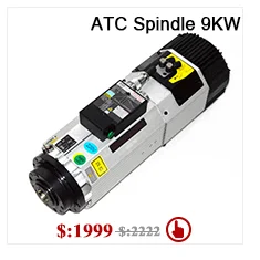 Cnc шпиндель 9 кВт с воздушным охлаждением автоматический инструмент шпиндель Деревообработка с использованием хорошего качества 220 В 380 В шпиндель станка для фрезерного станка с ЧПУ