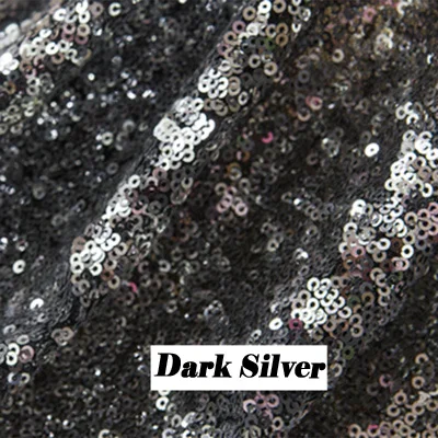 1 ярд DIY 3 мм блестящая вышитая кружевная сетка блестящая ткань для фон для Фотокабины одежда события рождественские украшения 15 цветов - Цвет: Dark Silver