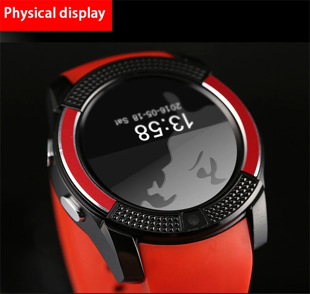 696 Смарт-часы V8, фитнес-трекер, Bluetooth, умные часы, сенсорный экран, наручные часы с камерой, sim-карта, водонепроницаемые Смарт-часы