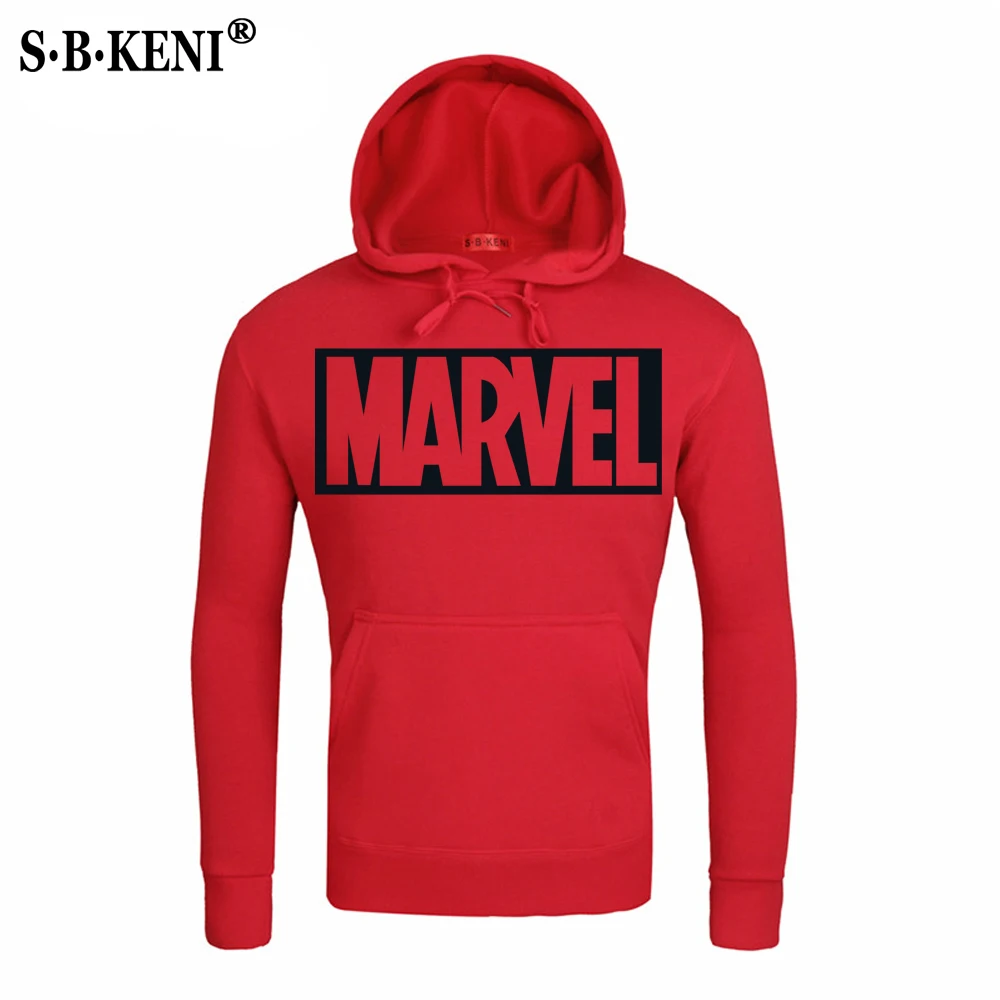 New Marvel Hoodies Men Brand Long Sleeve Solid Color Hooded Sweatshirt Mens Hoodie Track Sweat Coat Casual Sportswear