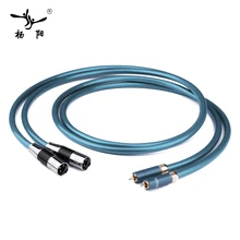 YYAUDIO ORTOFON N8 Hifi RCA to XLR Cable Pure OCC High Quality 2 XLR Male to 2 RCA Male Cable