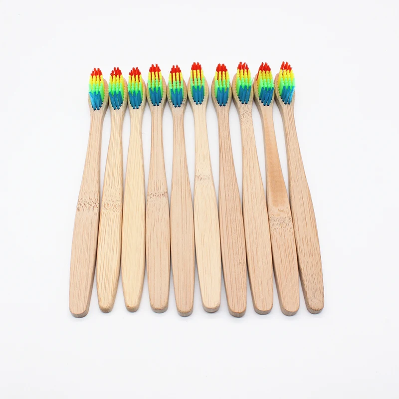 Escova de Dentes de Bambu Escovas de Dente de Fibra de Bambu Cerdas de Bambu Alça de Madeira Ecológica com Cabo Atacado com 10 Macio 24 Beleza e saúde