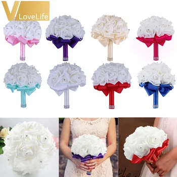 

3pcs/lot Wedding Bouquet Bridal Bouquets Artificial Flower Roses Posy Handmade Decoration Favor Wedding events Top Quality