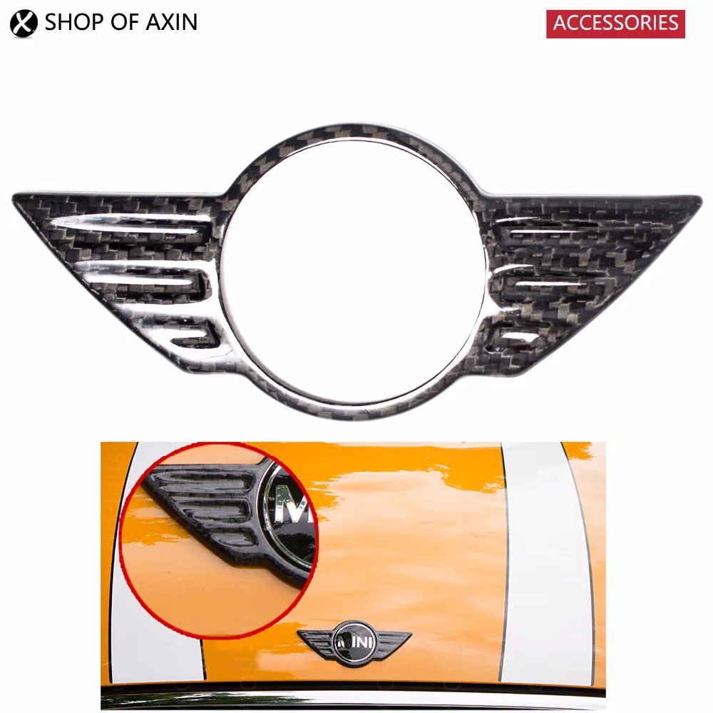 For Mini Cooper Carbon Fiber Car Sticker Trim Remodel Decor Wing Emblem