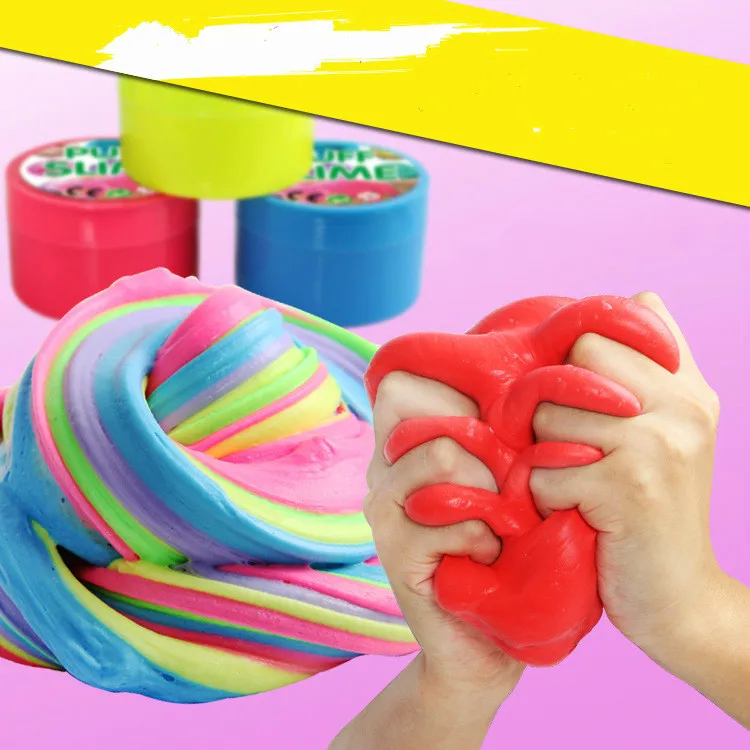 

New Cotton Mud Slime Toys Diy Colored Clay Intelligent Plasticine Can Educate And Release Children Soft And Have A Good Quality