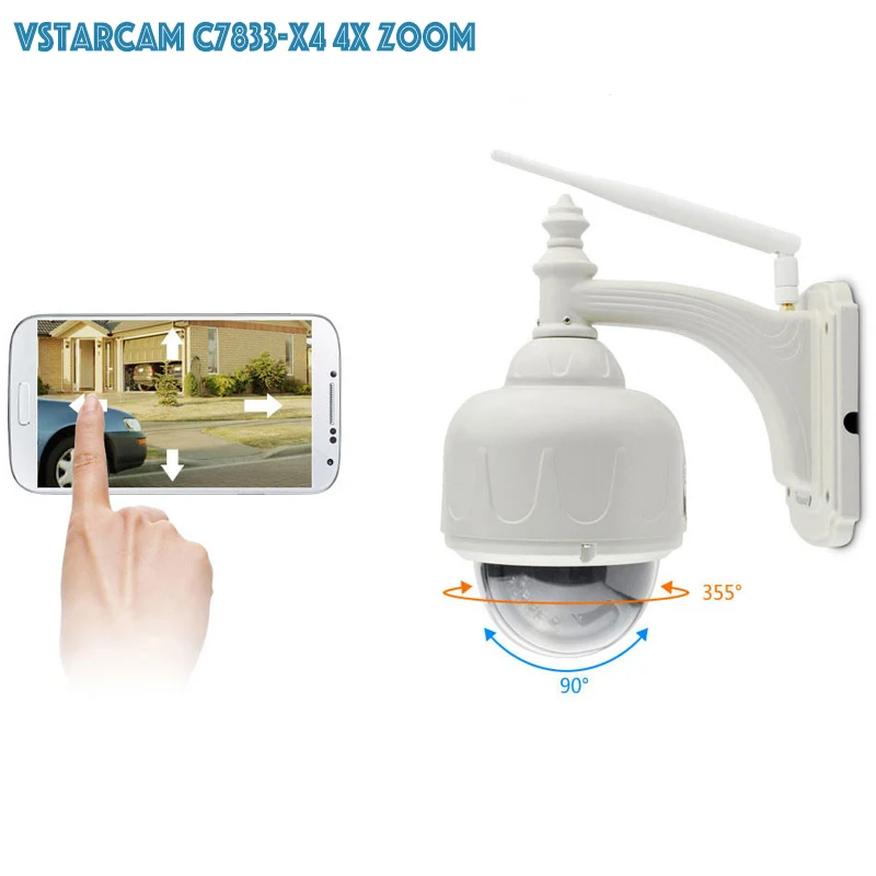 VStarcam Wireless PTZ Dome IP Camera Outdoor 720P HD 4X Zoom CCTV Security Video Network Surveillance