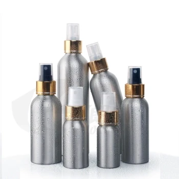 

Wholesale 50ml empty aluminum bottles with spray pump ,1.7oz spray bottles 30pc/lot