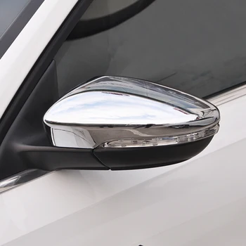 

ABS Chrome For JETTA MK6 2015 2016 2017 2018 Car rearview mirror block rain eyebrow Cover Trim Car Styling Accessories 2pcs