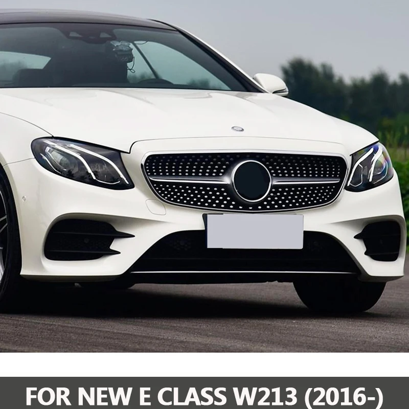 New E Class W213 Grille E43 Diamond Grill Black Silver Replacement With