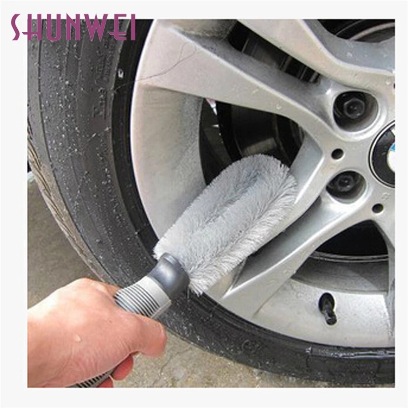 Автомобильный-Стайлинг Whell Чистящая Щетка инструмент для мытья шин чистый тип сплав мягкая щетина очиститель td11 Dropship