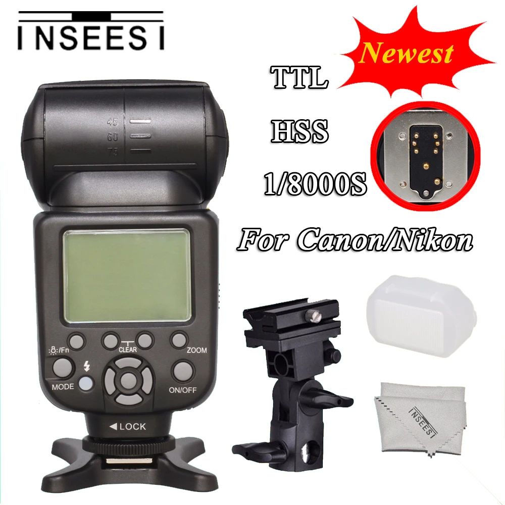 Беспроводная вспышка для камеры INSEESI IN586EX II TTL HSS 1/8000S Canon Nikon VS YN565EX YN-568EX YN568 |