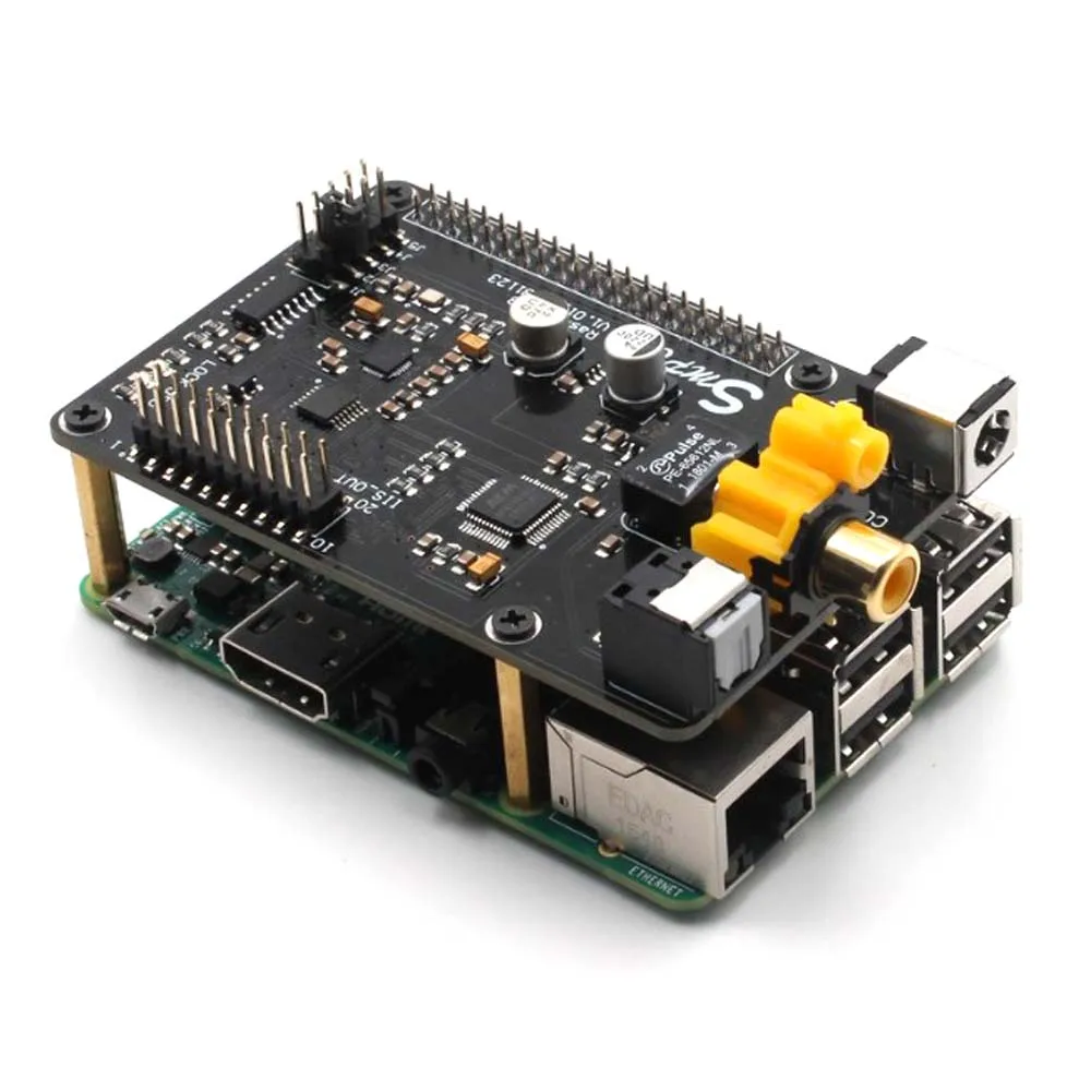 AK4118 коаксиальный HIFI звуковая карта DAC ies DSD цифровой вещания 32 бит PCM384 для raspberry pi 3B B+ 3B+ G5-001