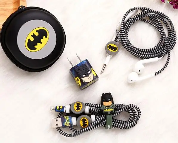 1 комплект мультяшная защита для кабеля USB сматыватель зарядное устройство