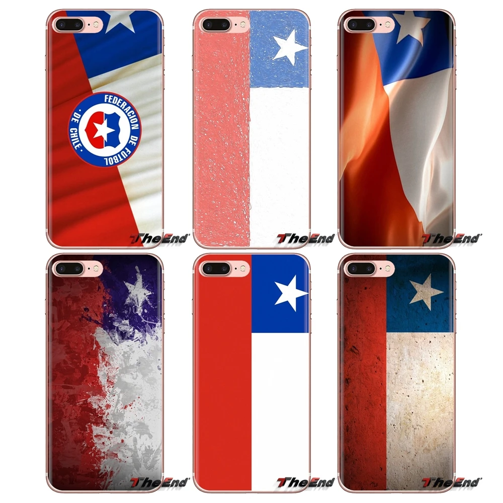 

For Huawei Mate Honor 4C 5C 5X 6X 7 7A 7C 8 9 10 8C 8X 20 Lite Pro Transparent TPU Housing Chile National CL Chilean Grungy Flag