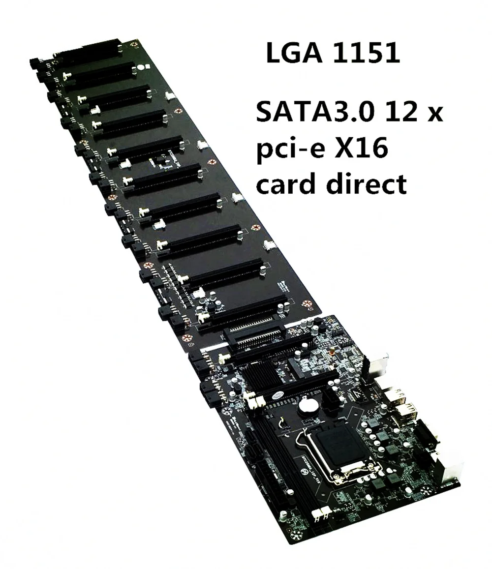 B250 htc LGA1151 16 г DDR3 SATA3.0 12 x PCI-E X16 карты прямой разъем Материнские платы розетки добыча материнская плата