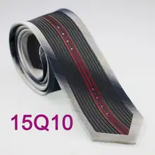 YIBEI Coachella Галстуки светло серый фон с черный, красный в Вертикальную Полоску Тонкий галстук из микрофибры 6 см галстуки Повседневные платья Corbata