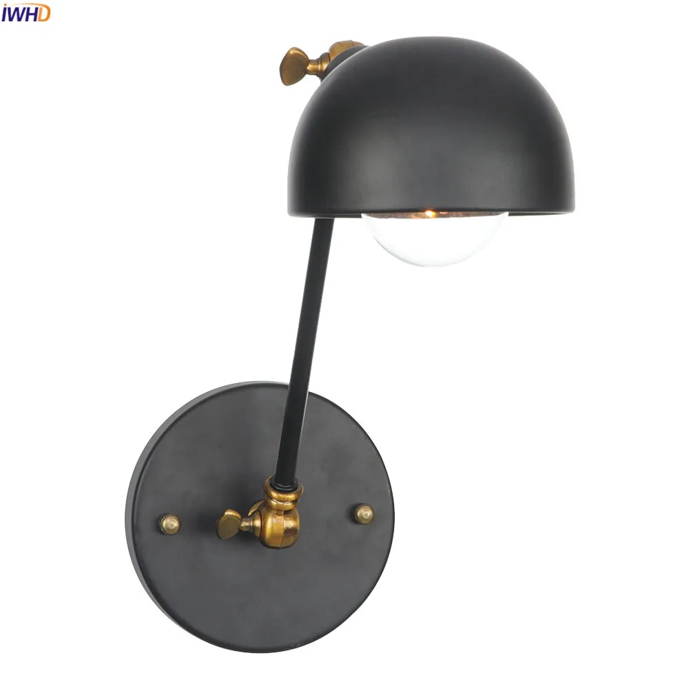 

IWHD Adjustable Swing Long Arm Wall Light Fixtures Bedroom Stair Mirror Loft Style Industrial Vintage Wall Lamp Sconce Luminaire