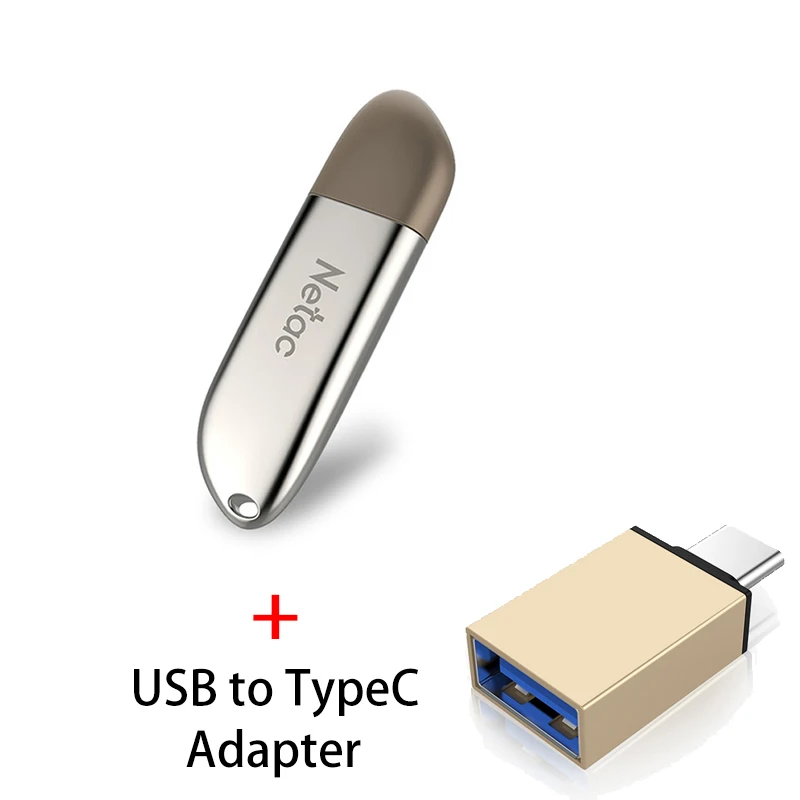 Netac USB флеш-накопитель 32, 64, 128, 16 ГБ, металлическая Флешка 128 ГБ, 64 ГБ, 32 ГБ, 16 ГБ, флеш-накопитель 3,0, USB флешка, диск на ключ, память для телефона - Цвет: U352 B