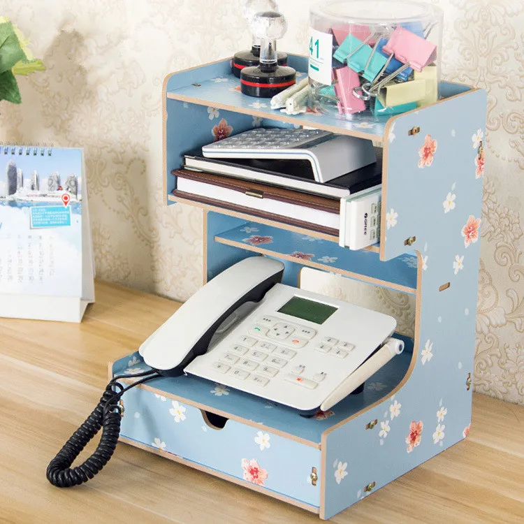 Wooden Office Desk Organizer Multi functional Home Office