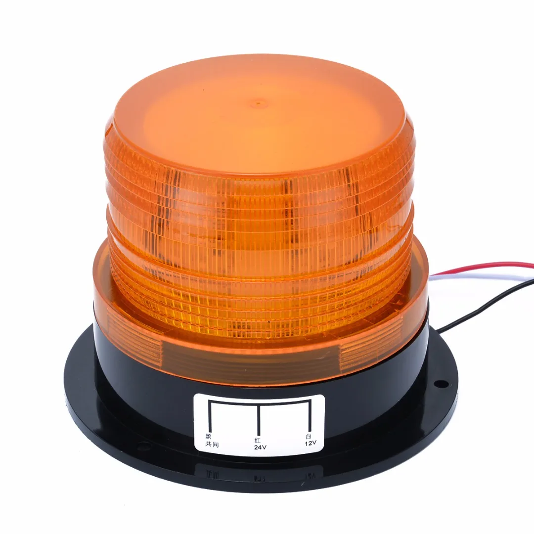 12V-24V Car LED Flashing Strobe Beacon Emergency Warning Light Lamp Amber Flashing Lighting Car led Emergency Light Beacon Lamp