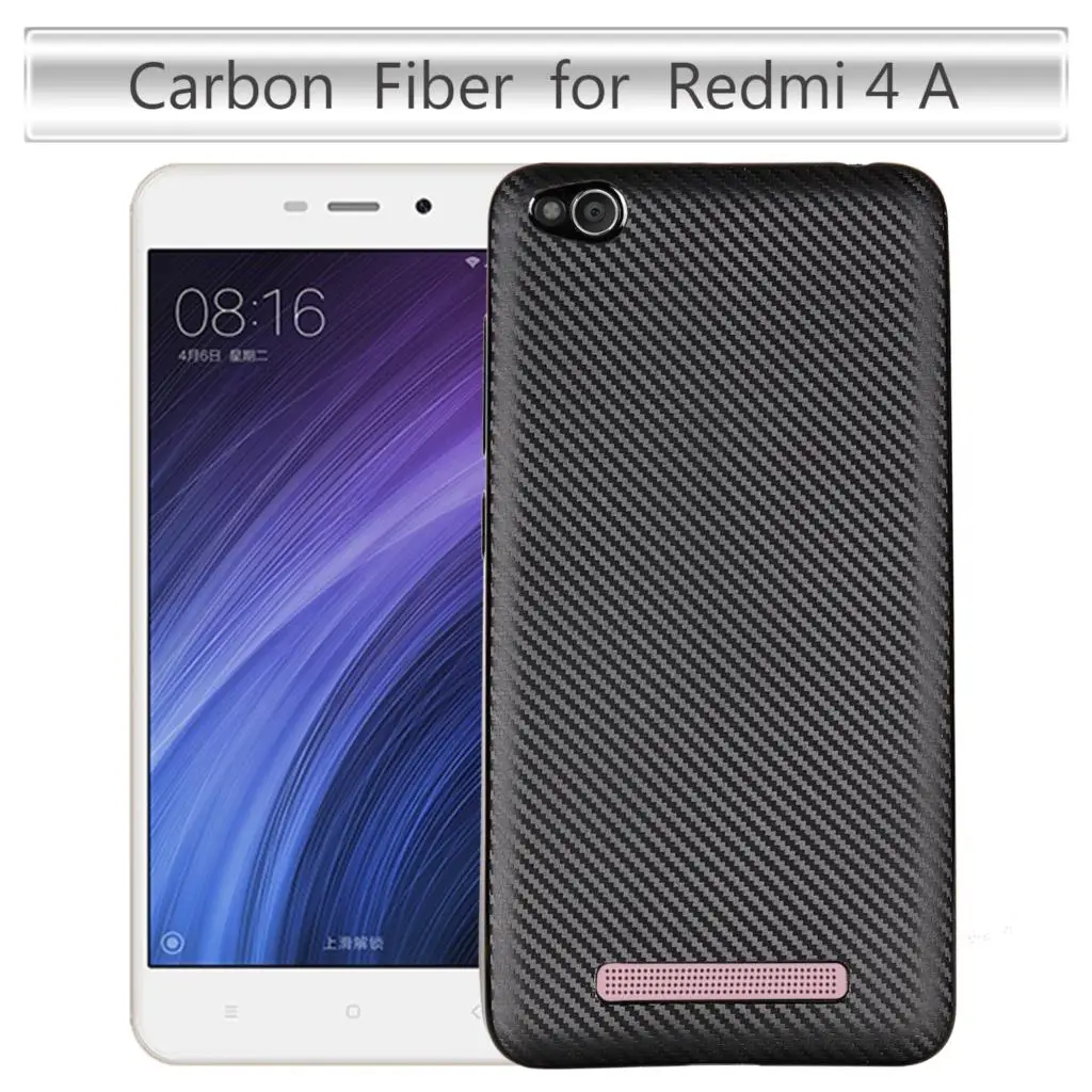 HATOLY For Fundas Xiaomi Redmi 4A Case Ultra-thin Soft TPU Carbon Fiber Back Cover for |