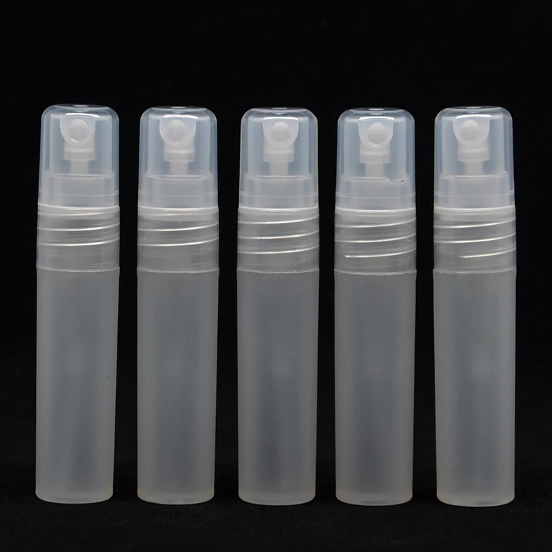 

High Quality 50pcs 5ml Refillable Screw transparent Plastic Sample Spray Perfume Bottle, Minil Atomizer Sample Perfume Bottles