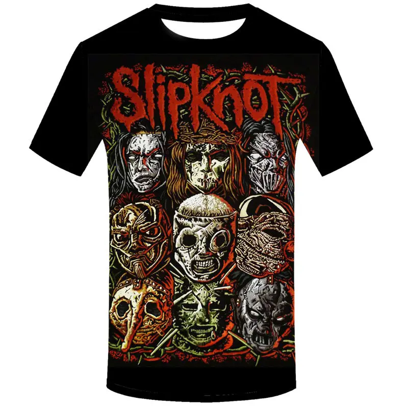 Брендовая Готическая футболка, футболка Slipknot, Панк футболки, рок футболка, принт, Мужская 3D футболка, короткий рукав, Мужская одежда, повседневная одежда - Цвет: DMY602