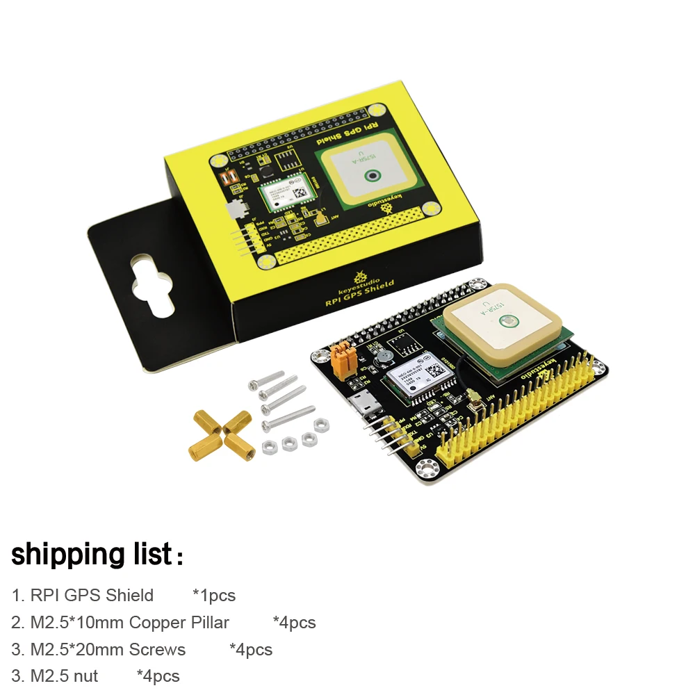 Плата расширения Keyestudio с GPS экраном и антенной для Raspberry Pi 3/CE|shield gps|shield raspberry pishield |
