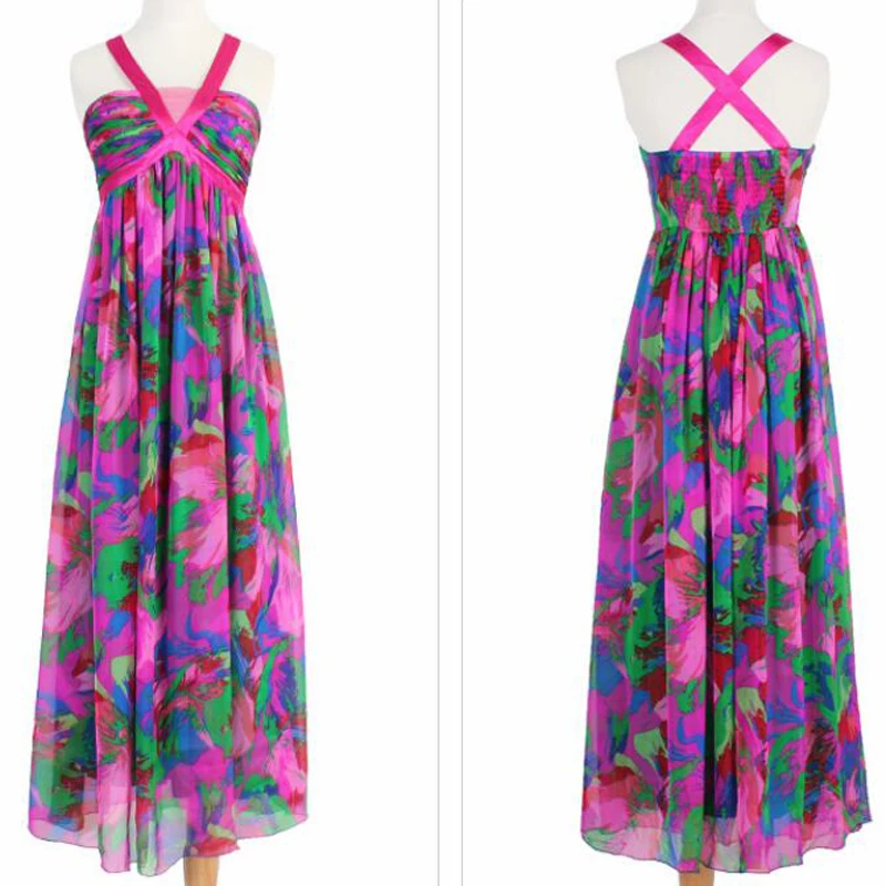 Женское платье из 100 шелка пляжное платье натуральное Шелковое Розовое зеленое платье без бретелек праздничные летние платья