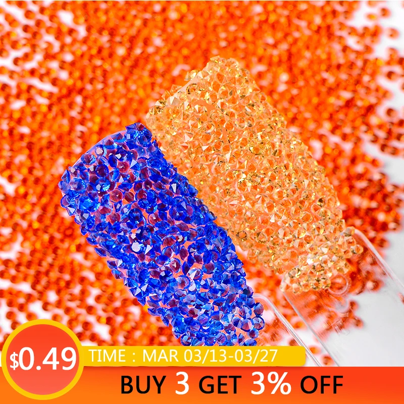 

Charming Nail Art Beads Decoration Micro Nail Crystal Ball 1.2mm Rhinestone for Nails 3D Nail Art Decorations 1440pcs/set