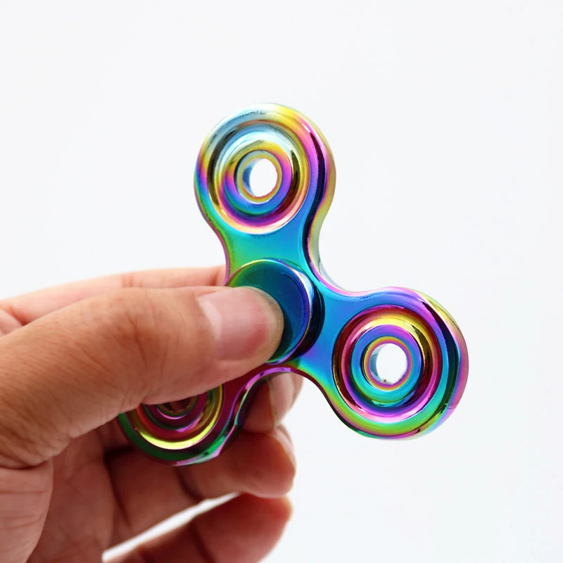 ANUOTONG Tri-Spinner Металлический фиджет-Спиннер красочный EDC ручной Спиннер fidget Spinner Для аутизма и ADHD анти-стресс