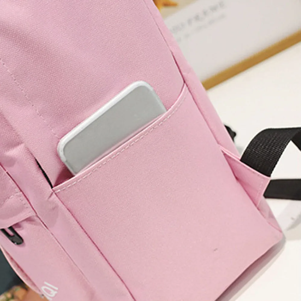 OCARDIAN, повседневный стильный рюкзак, Женские однотонные холщовые рюкзаки для девочек-подростков, школьные сумки в винтажном стиле, одноцветная сумка для молодежи, 94544
